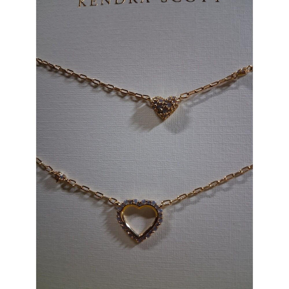 The Kendra Scott One for Me, One for You Opalite Hearts Necklace Gift Set Lovers